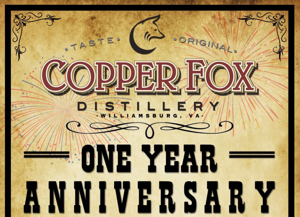 Copper Fox Distillery Williamsburg Anniversary Celebration